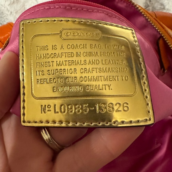 Coach - Orange Poppy Tote - Optic C Print - EUC With two Hangtags - CLEAN - Picture 7 of 14